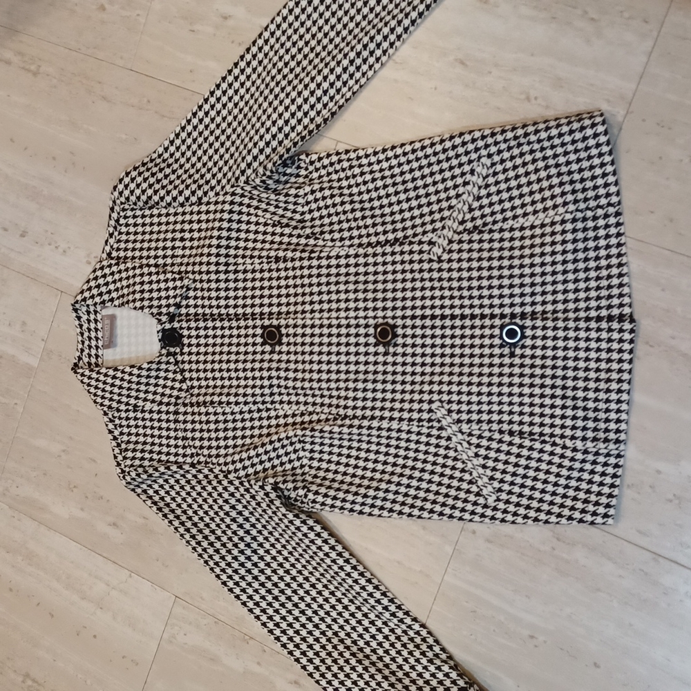 Chico's Black/White Houndstooth Jacket